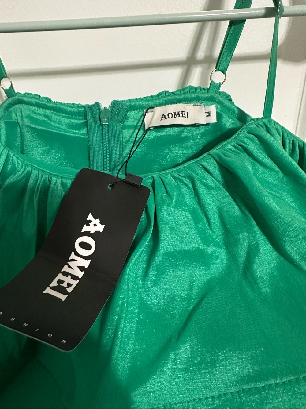 Green Ruffle Off-Shoulder Dress - Picture 5 of 5